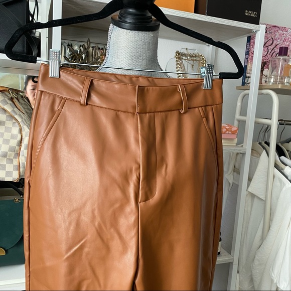 Camel faux leather pants - Picture 12 of 12